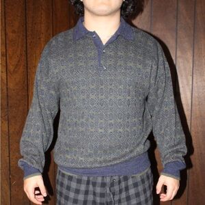 John Ashford Green and Blue Sweater